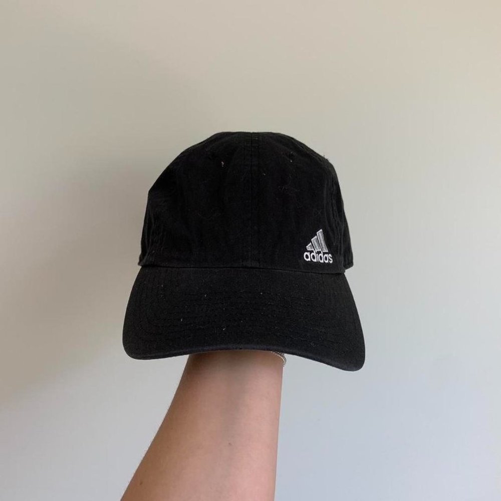 Black Adidas Embroidered Baseball Cap